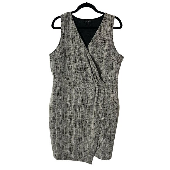 Express Sleeveless Faux Wrap Dress with Pleated Waist Plus Size XL - Picture 1 of 6